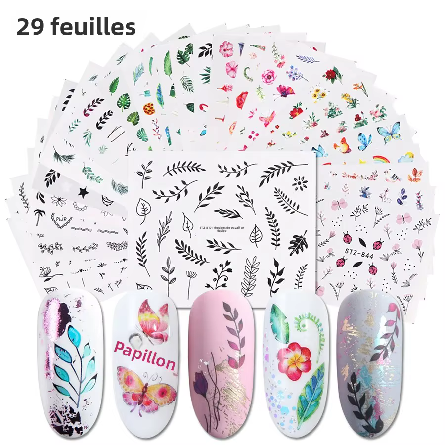 Ensemble d'autocollants pour Nail Art