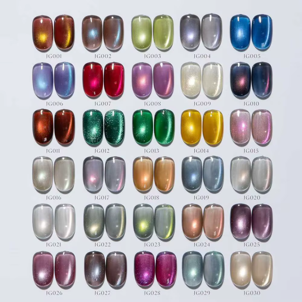 VINIMAY Nouveau Kit de Vernis à Ongles Gel Magnétique Effet Œil de Chat Aurora 30 Couleurs