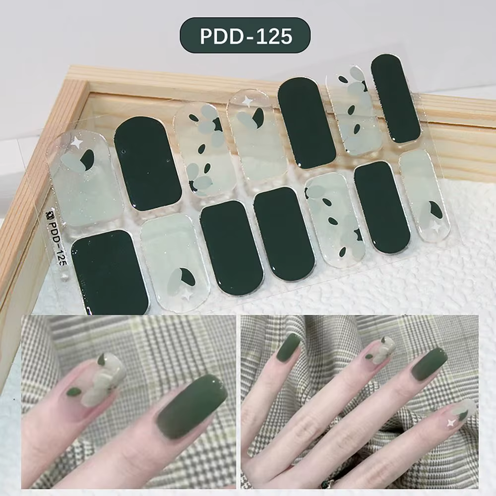 14 bandes d'autocollants pour ongles en Gel