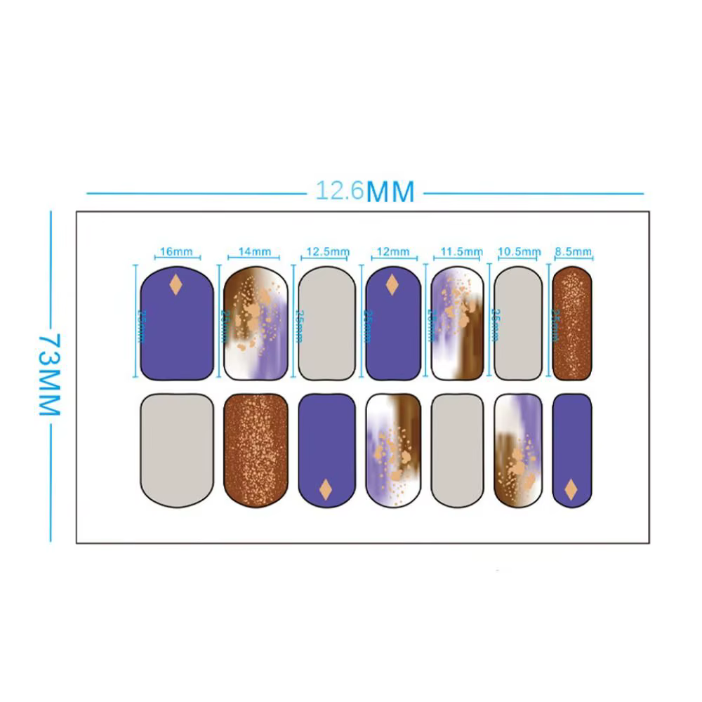 Autocollants pour ongles en gel semi-durci