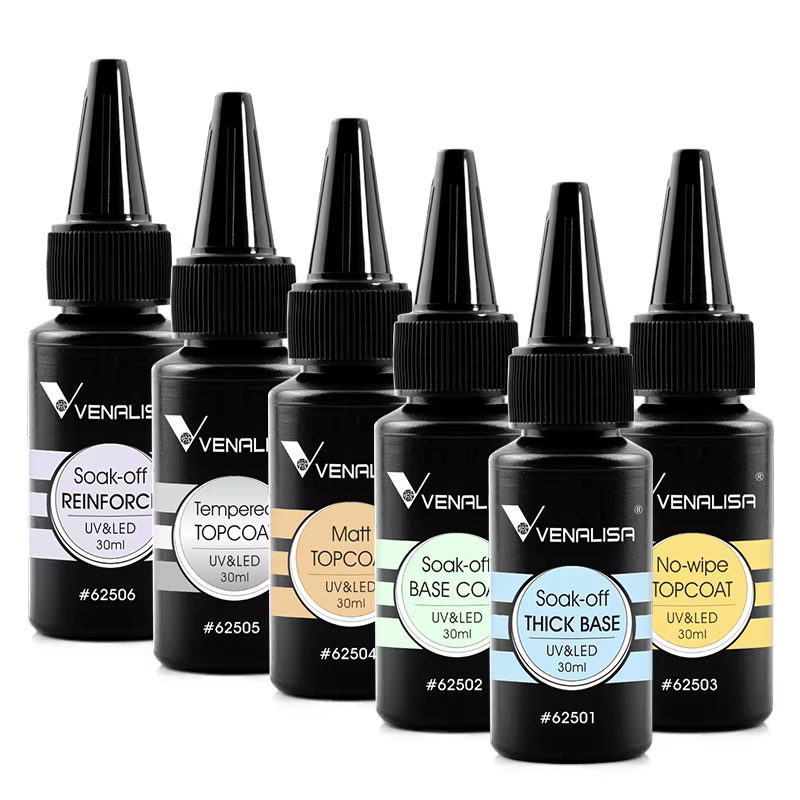 Venalisa recharge 30ml TPO gratuit Nail Art tremper UV/LED sans lingette couche de finition constructeur ongles Gel mat