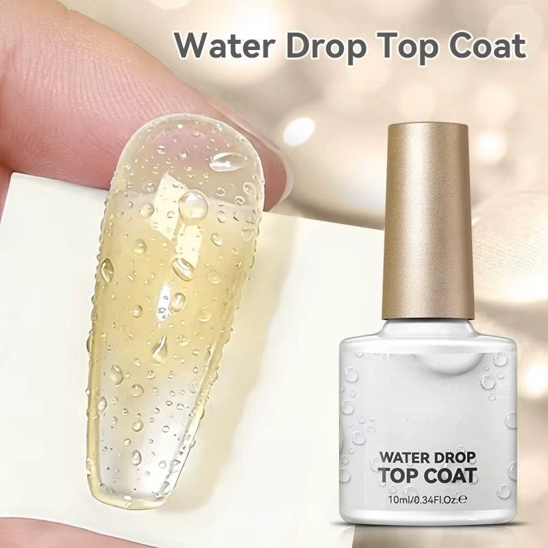 Nouveau 2026 10ml Top Coat Goutte d'Eau Transparent pour Ongles