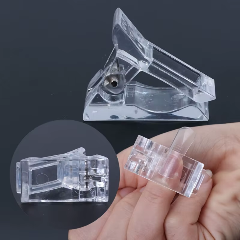 5 pinces à ongles en cristal pour extensions