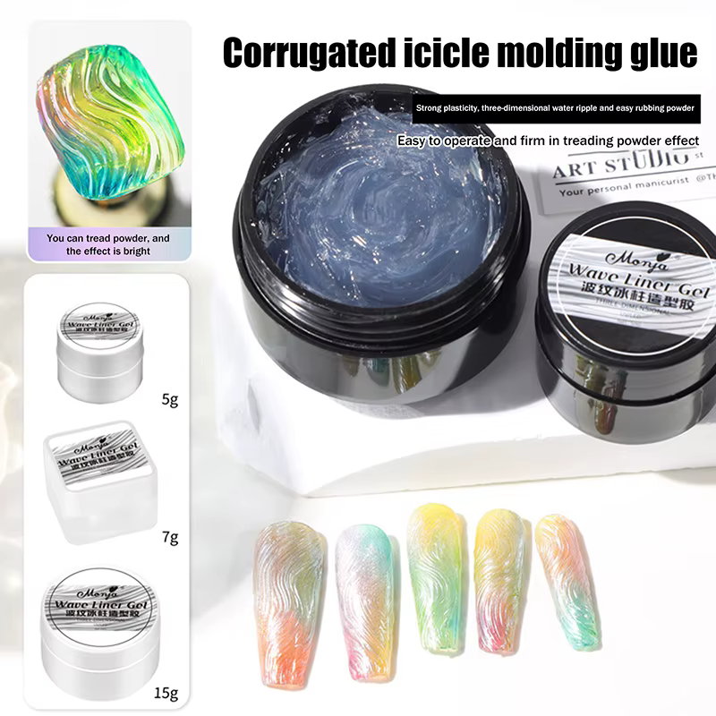 Colle à ongles transparente 3D