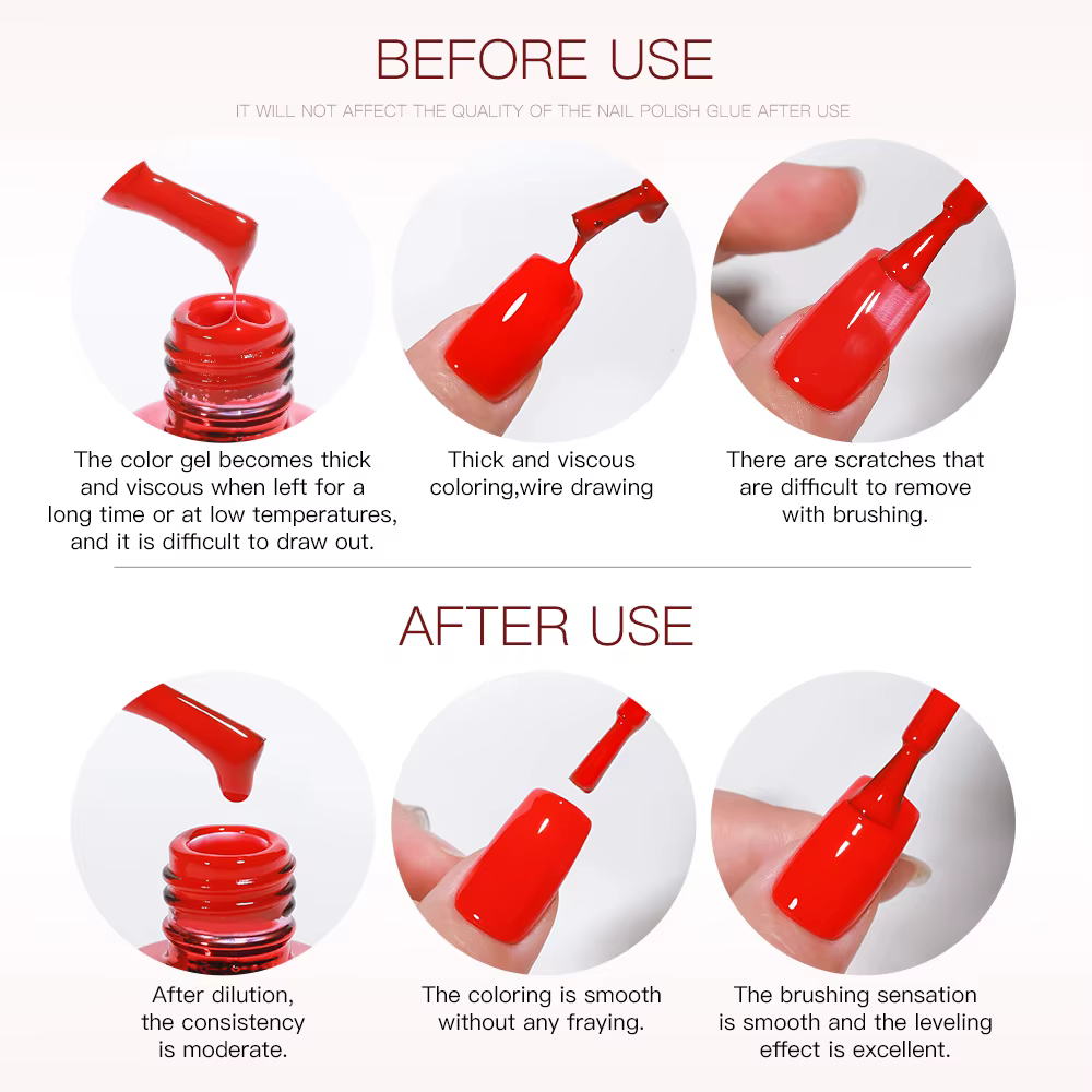 AS 30ml Diluant Gel Transparent 30G pour Vernis à Ongles