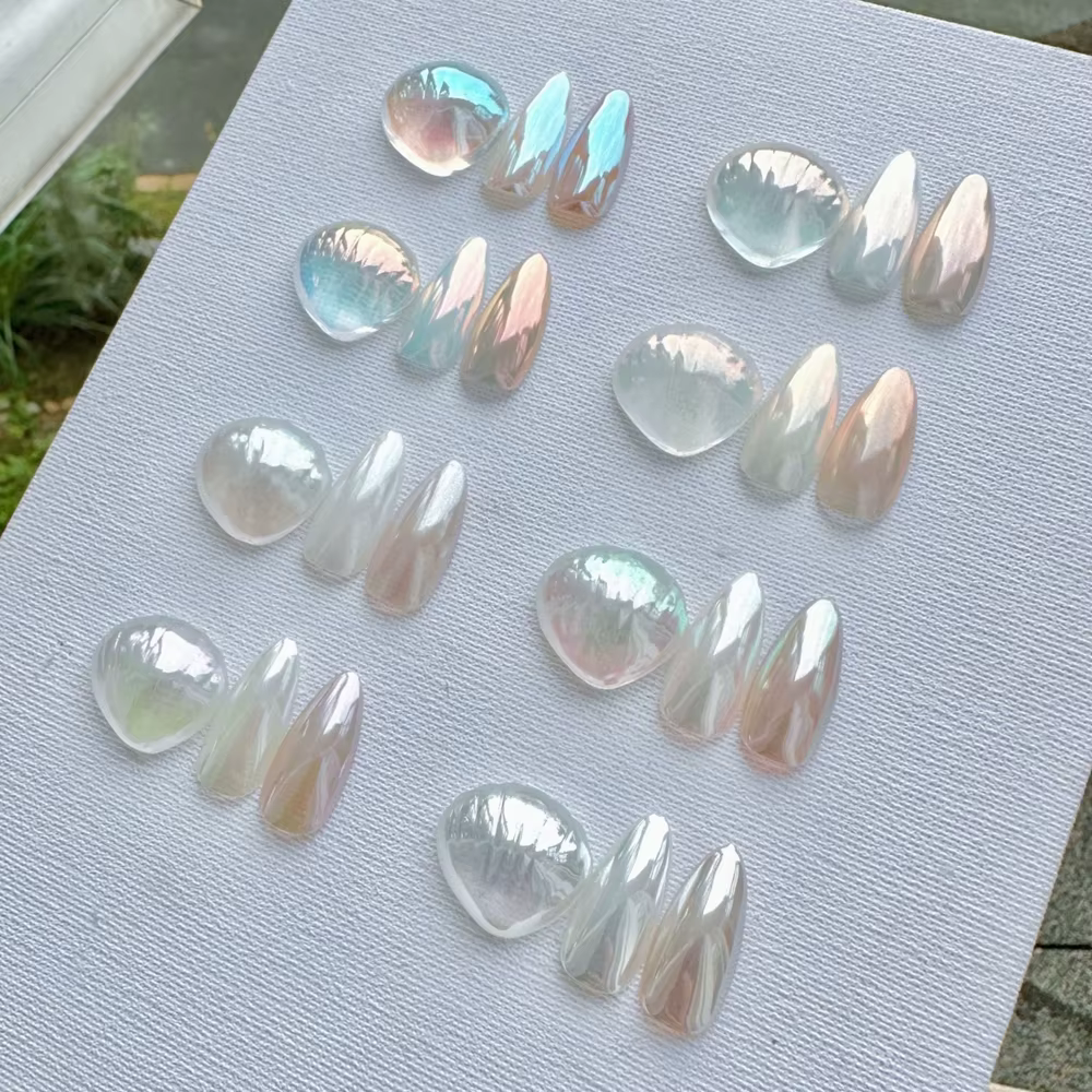 1 boîte de poudre à ongles miroir magique au clair de lune