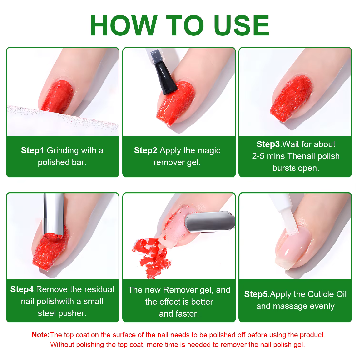 Ensemble de 3 dissolvant de vernis à ongles en Gel