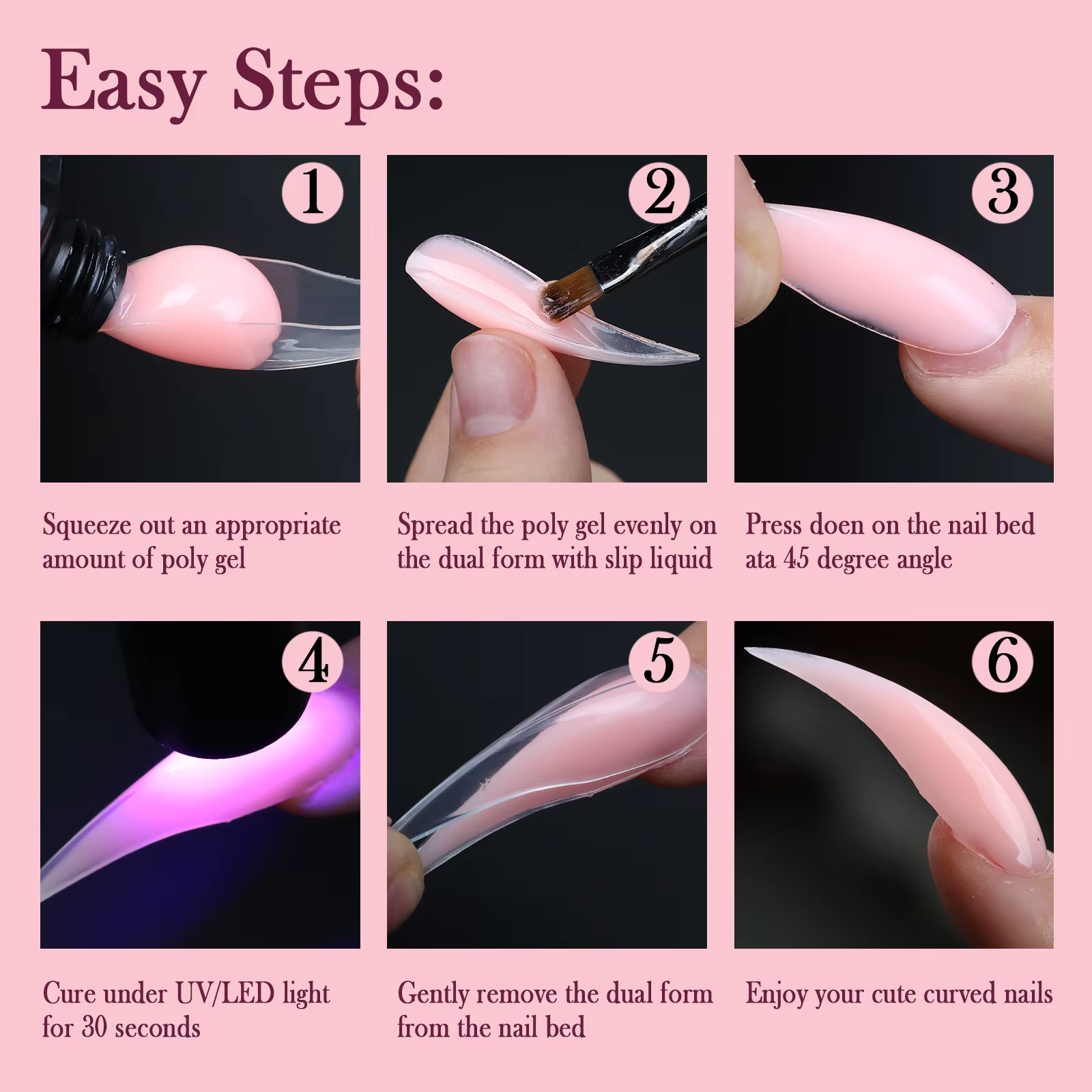 Nouvelles formes d'ongles à griffe d'aigle 140 pièces pointes d'extension en cristal pour ongles en Gel rapides Kit