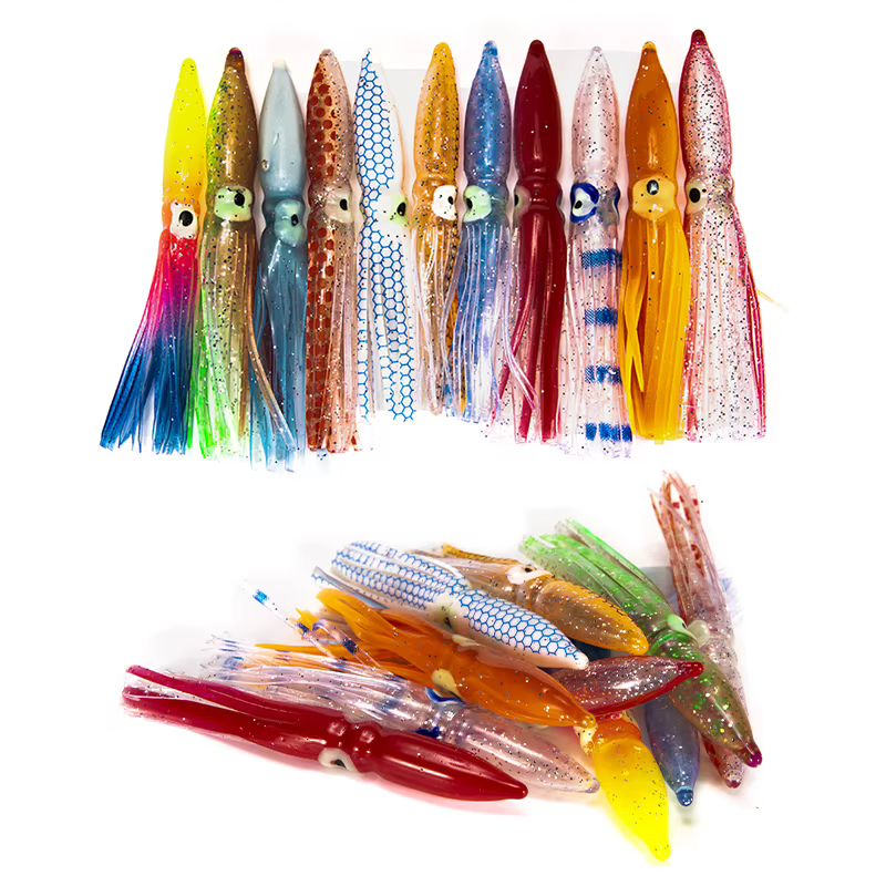 10 pièces 8 cm leurre souple calmar appâts artificiels leurres poulpe thon voilier appâts