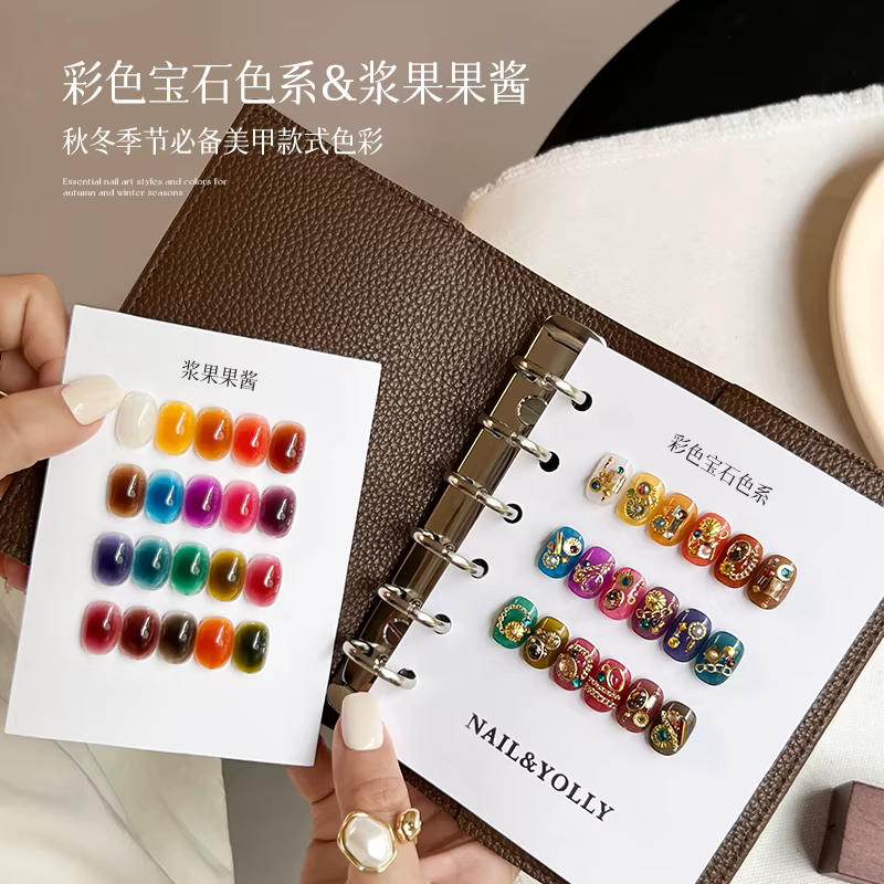 NAIL & YOLLY 18 couleurs 3D peint solide Gel paillettes UV Gel vernis Palette ongles crème Art Semi Permanent tremper