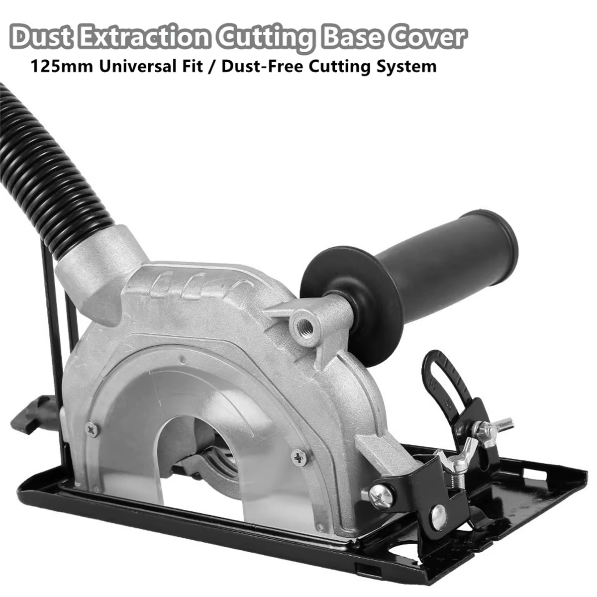 Support de fixation réglable pour meuleuse d'angle 125 mm avec base réglable et kit de protection anti-poussière et sac de collecte pour outils à bois