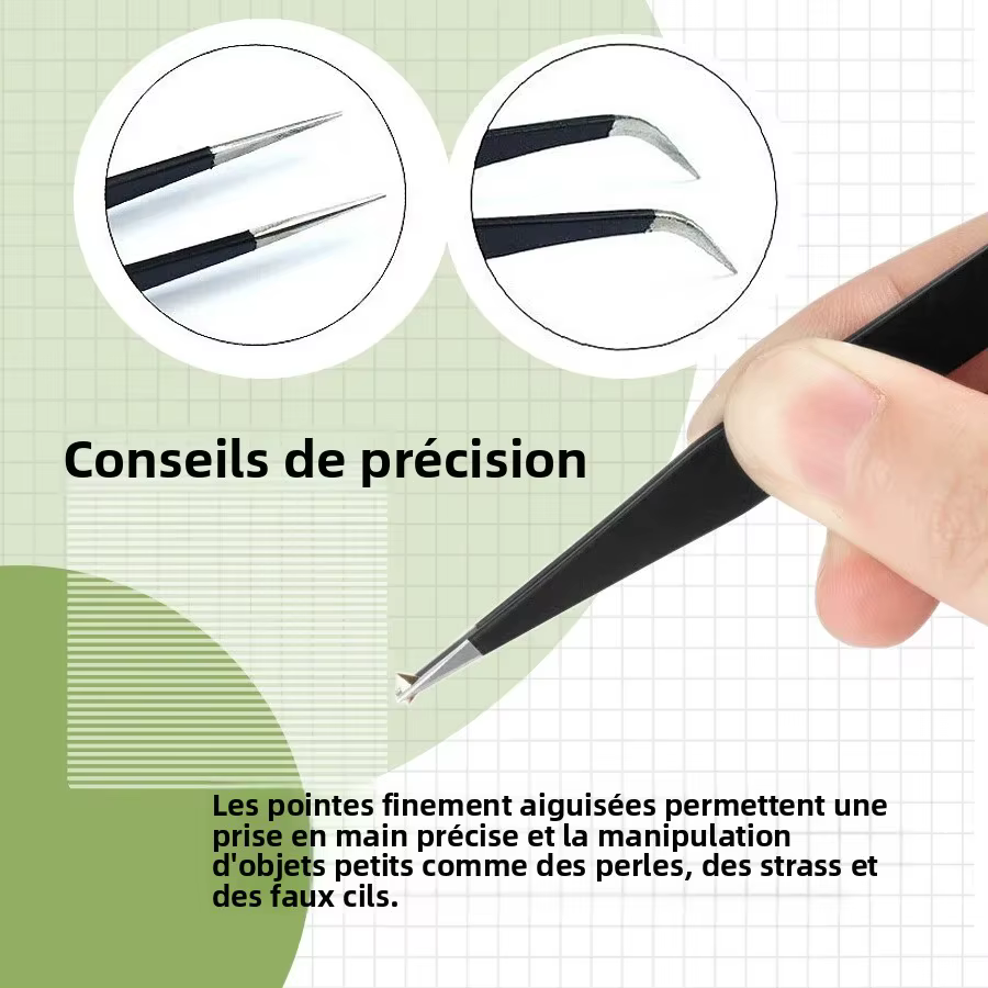 Outil de manucure antistatique noir