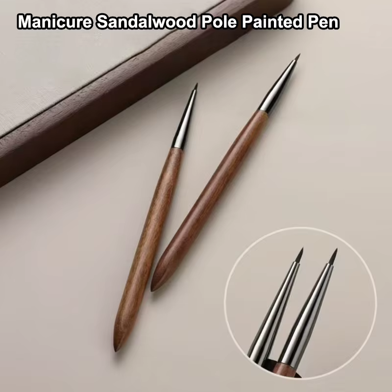 Pinceau à manche en bois de santal pour nail art
