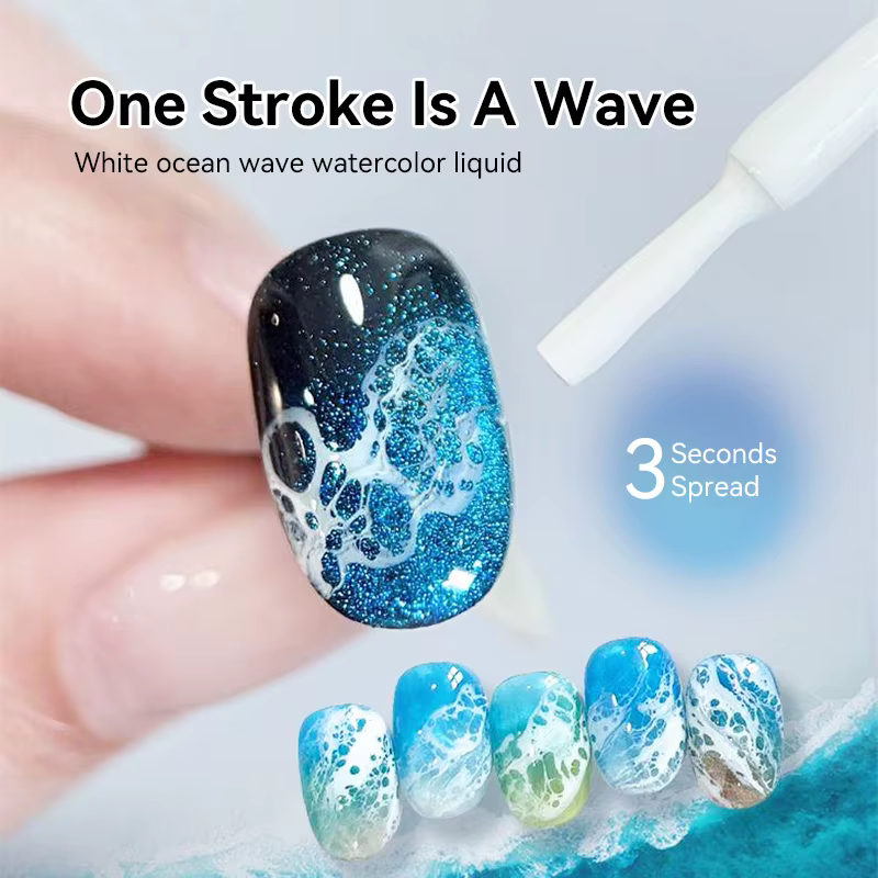 BORN PRETTY 10ml bulle océan vague blanc Gel vernis à ongles printemps Nail Art
