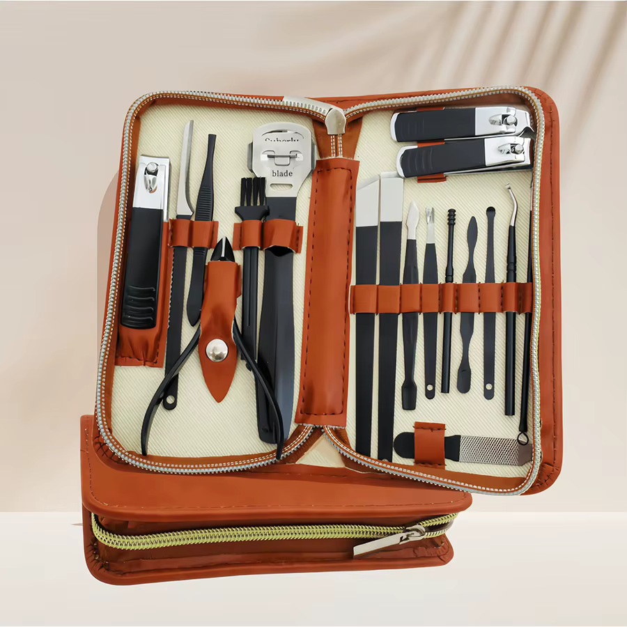 Kit de soins des ongles en acier inoxydable