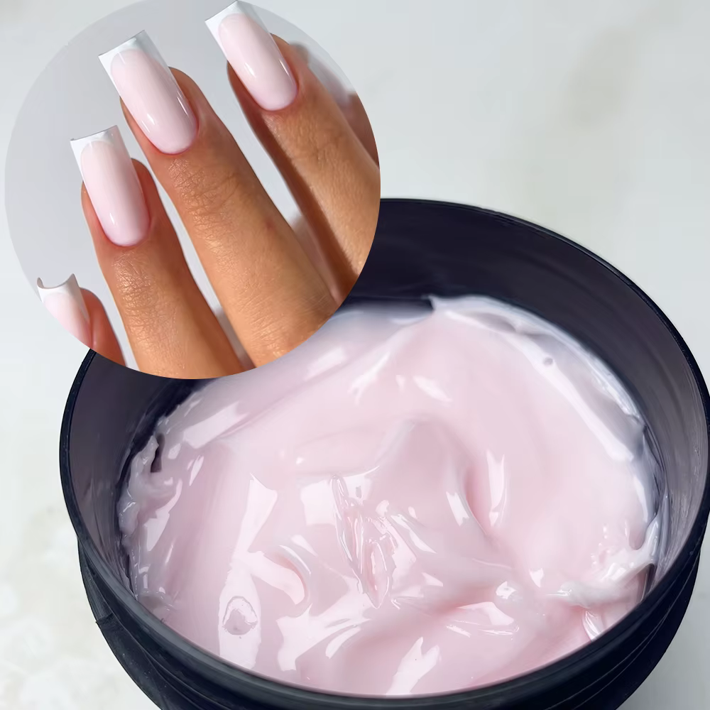 Jillnails 100g Gel de construction naturel en gelée transparente pour extension d'ongles, crème de modelage en caoutchouc