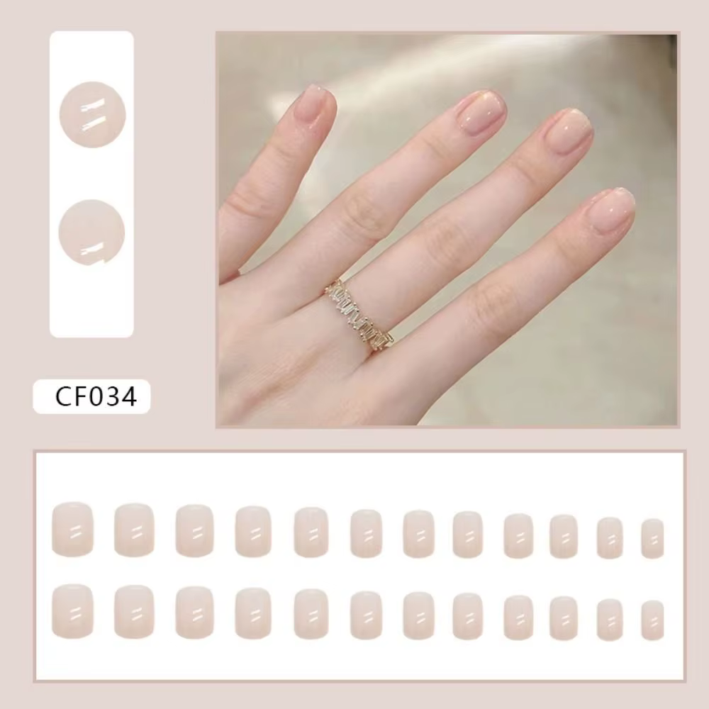 Faux ongles courts ronds français