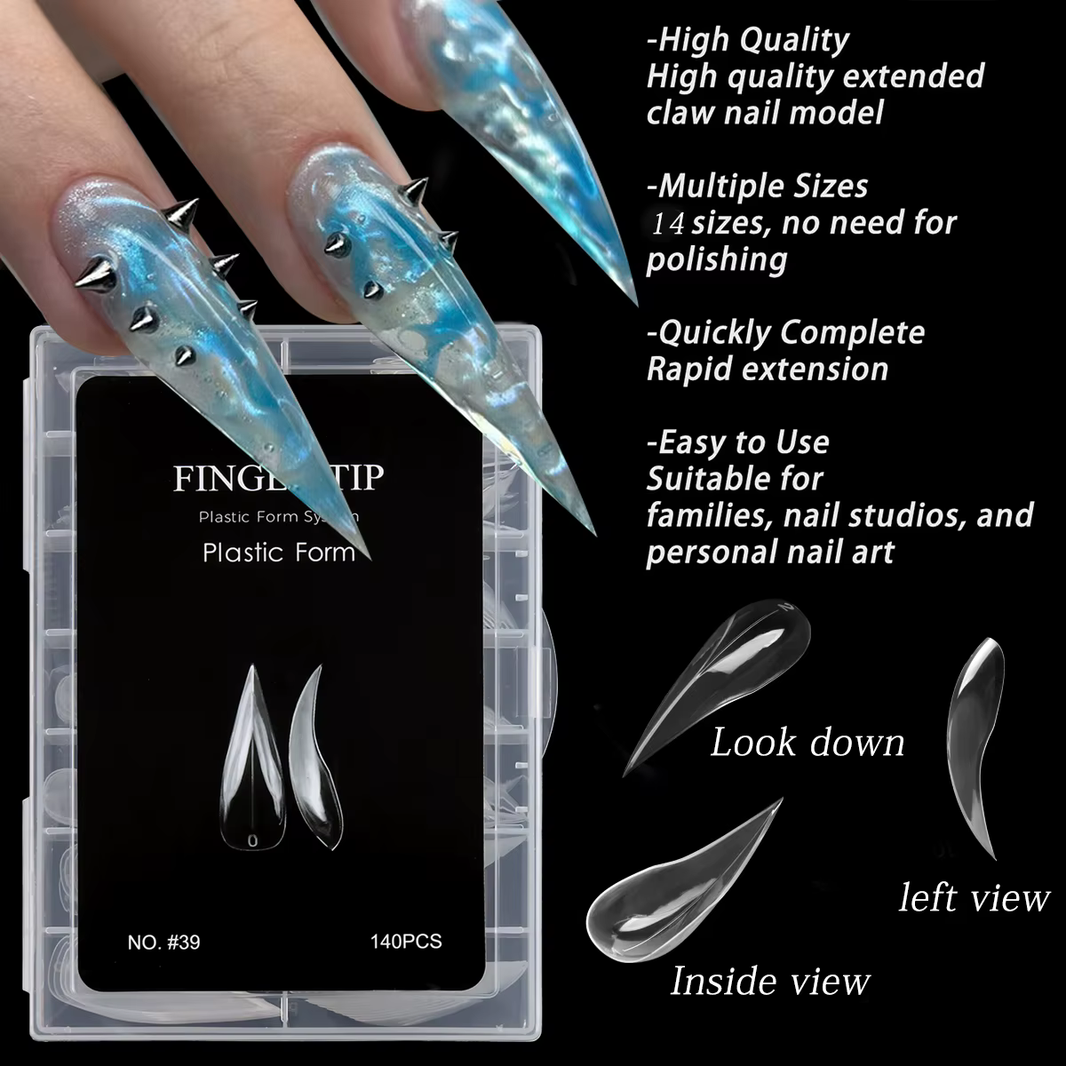 Formes à ongles doubles pour extension de polygel