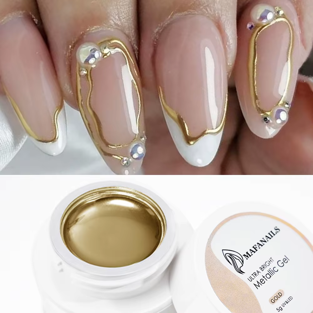 Vernis à ongles Gel métallique argenté
