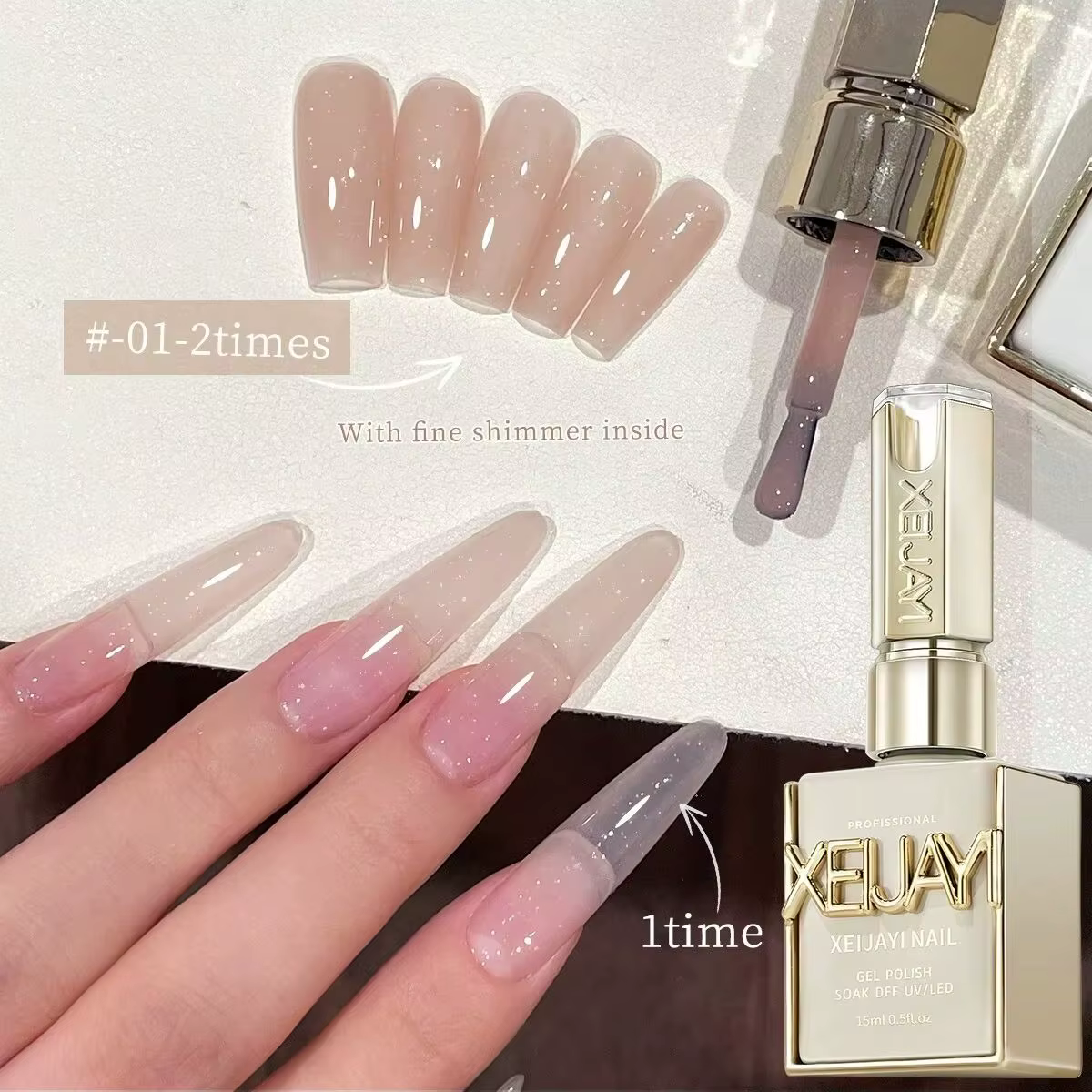 15ML glace peau nue série Gel pour ongles pur nu vernis