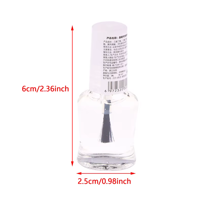 6ml santé couche de finition transparente clair améliorer paillettes vernis à ongles Nail Art armure huile sans cuisson