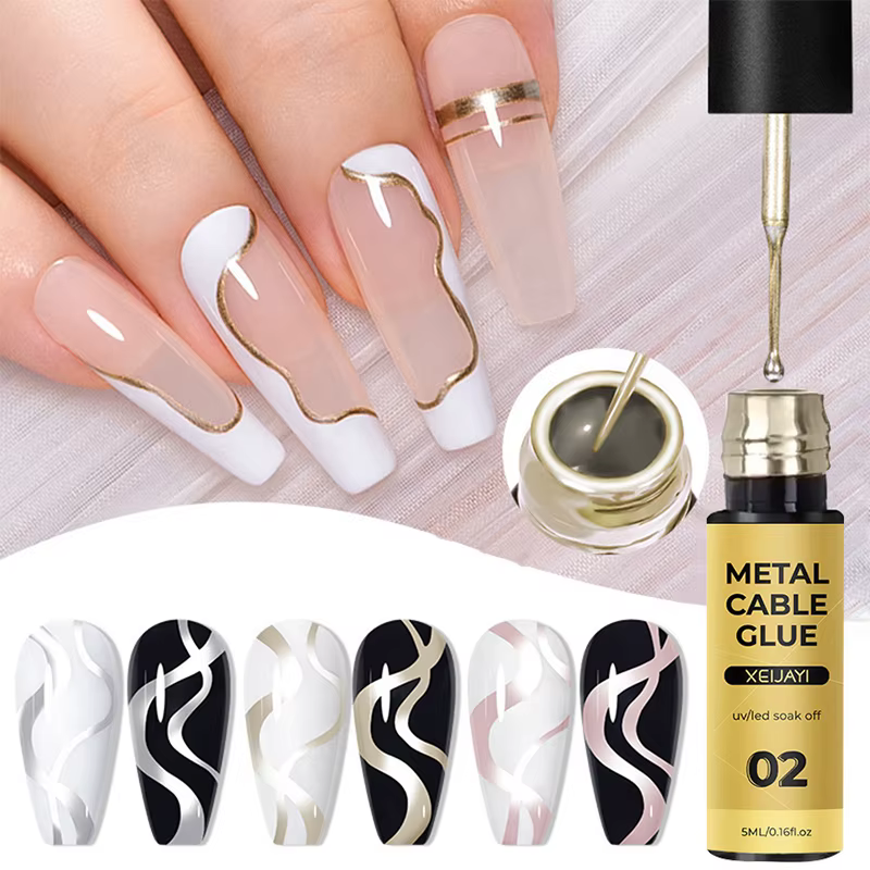 Vernis à ongles en Gel métallique argenté Super brillant