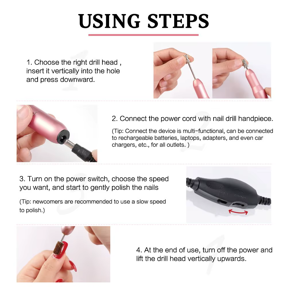 Perceuse à ongles-perceuse à ongles électrique professionnelle lime