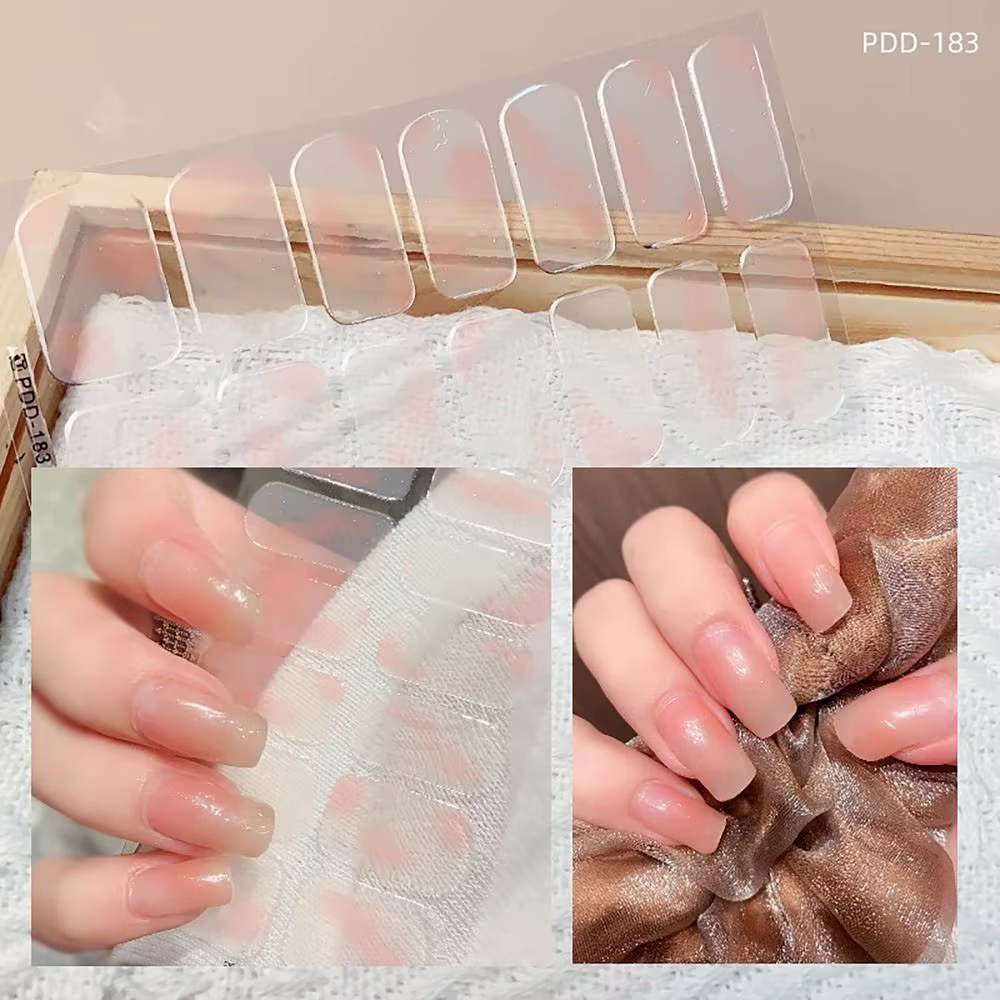 14 bandes d'autocollants pour ongles en Gel