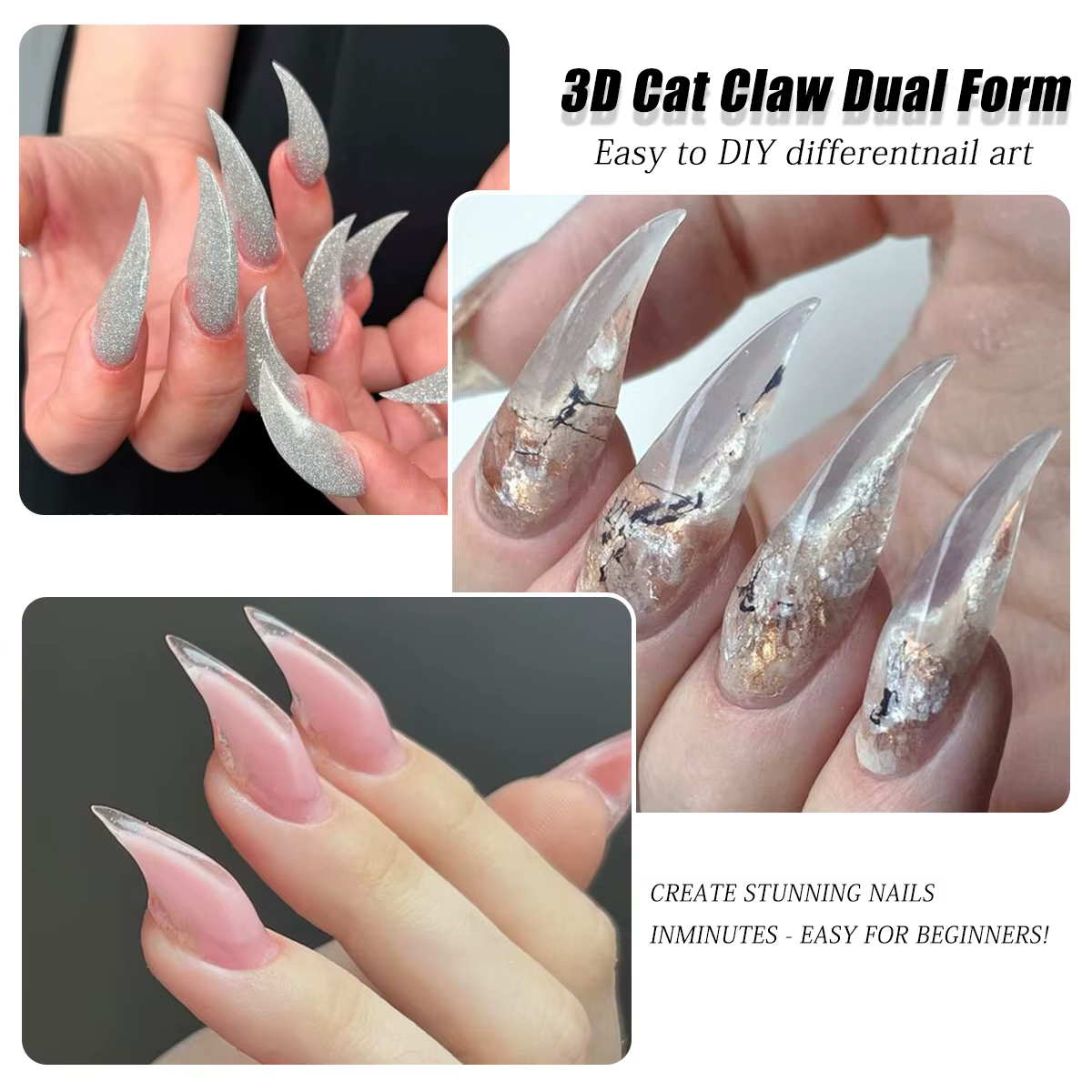 Formes à ongles doubles pour extension de polygel