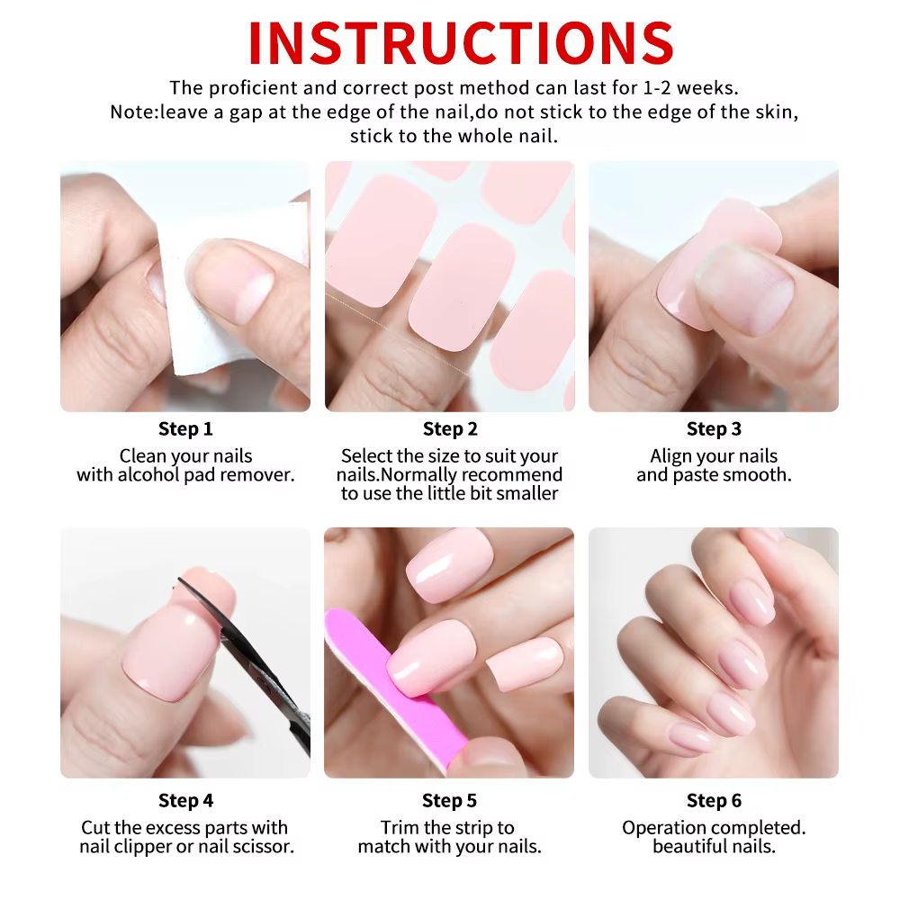 Bandes pour ongles en Gel sans UV