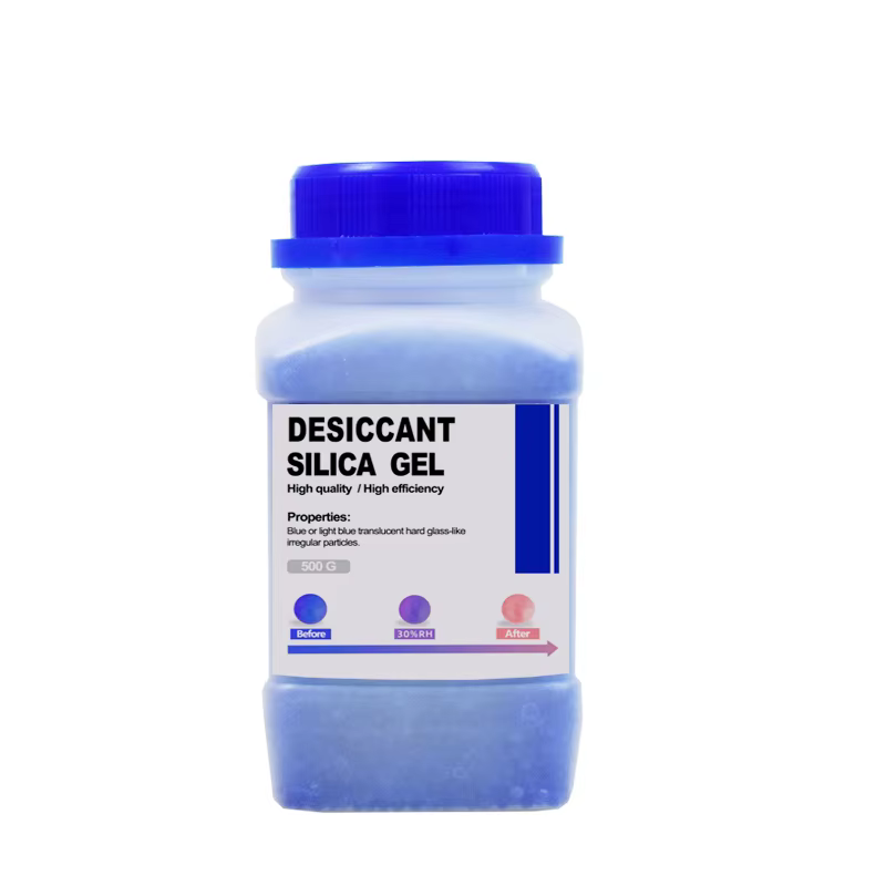 Bouteilles de perles de Gel de silice réutilisables, étanches, bleu/orange, absorbeur d'humidité, produit électronique, déshydratant, déshumidification, 500g