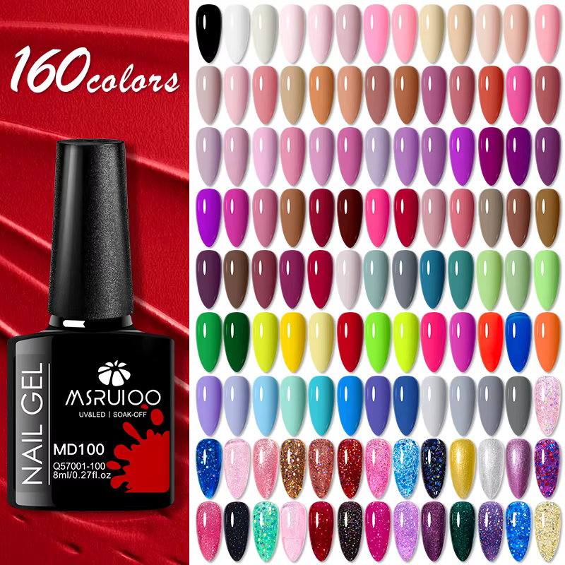 MSRUIOO 8 pièces/ensemble printemps été vernis à ongles HEMA gratuit Semi Permanent couleurs classiques