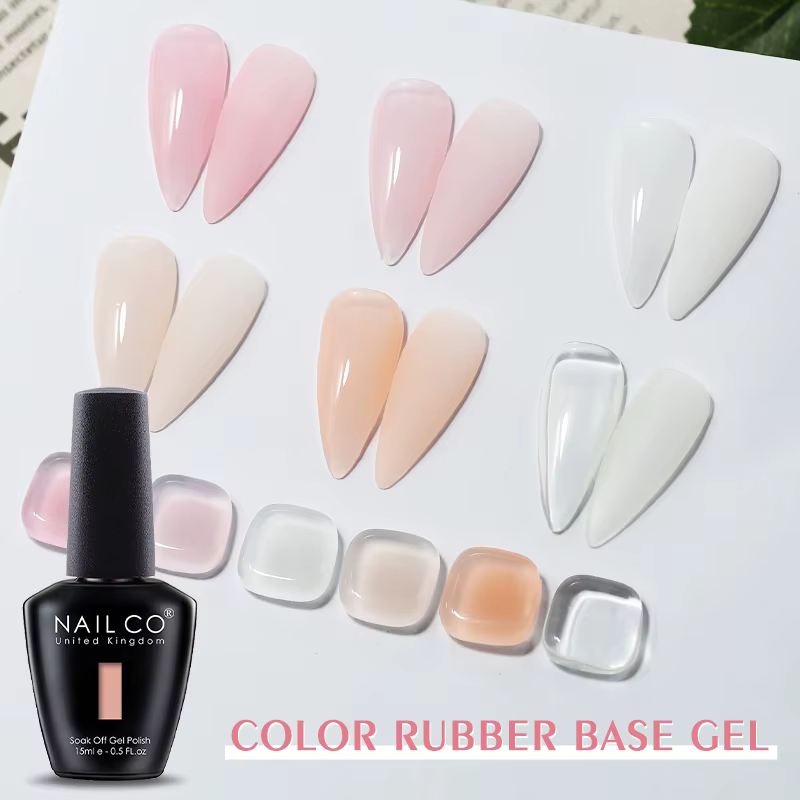 15ml Base en caoutchouc et couche de finition Gel vernis à ongles Transparent rose Gel de construction apprêt Gel