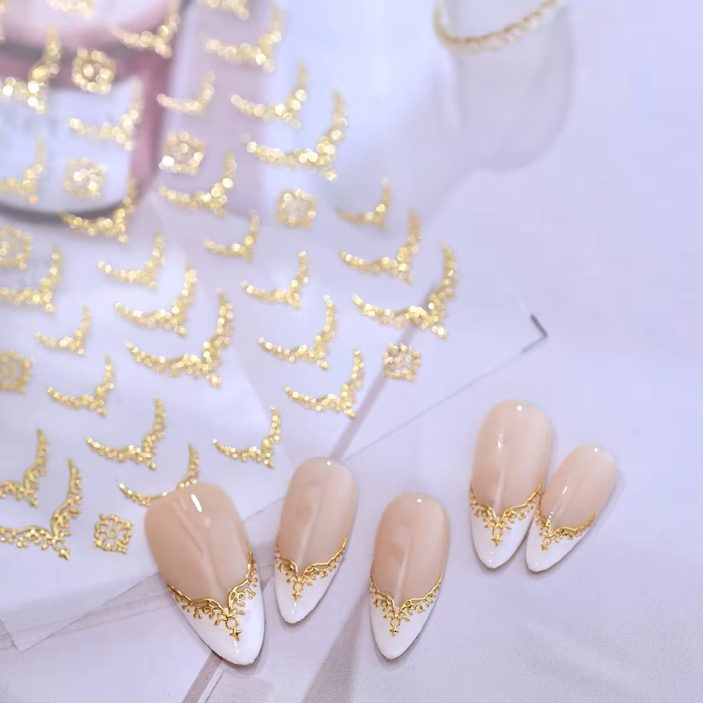Autocollants pour ongles en forme de V