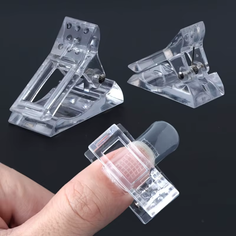 5 pinces à ongles en cristal pour extensions