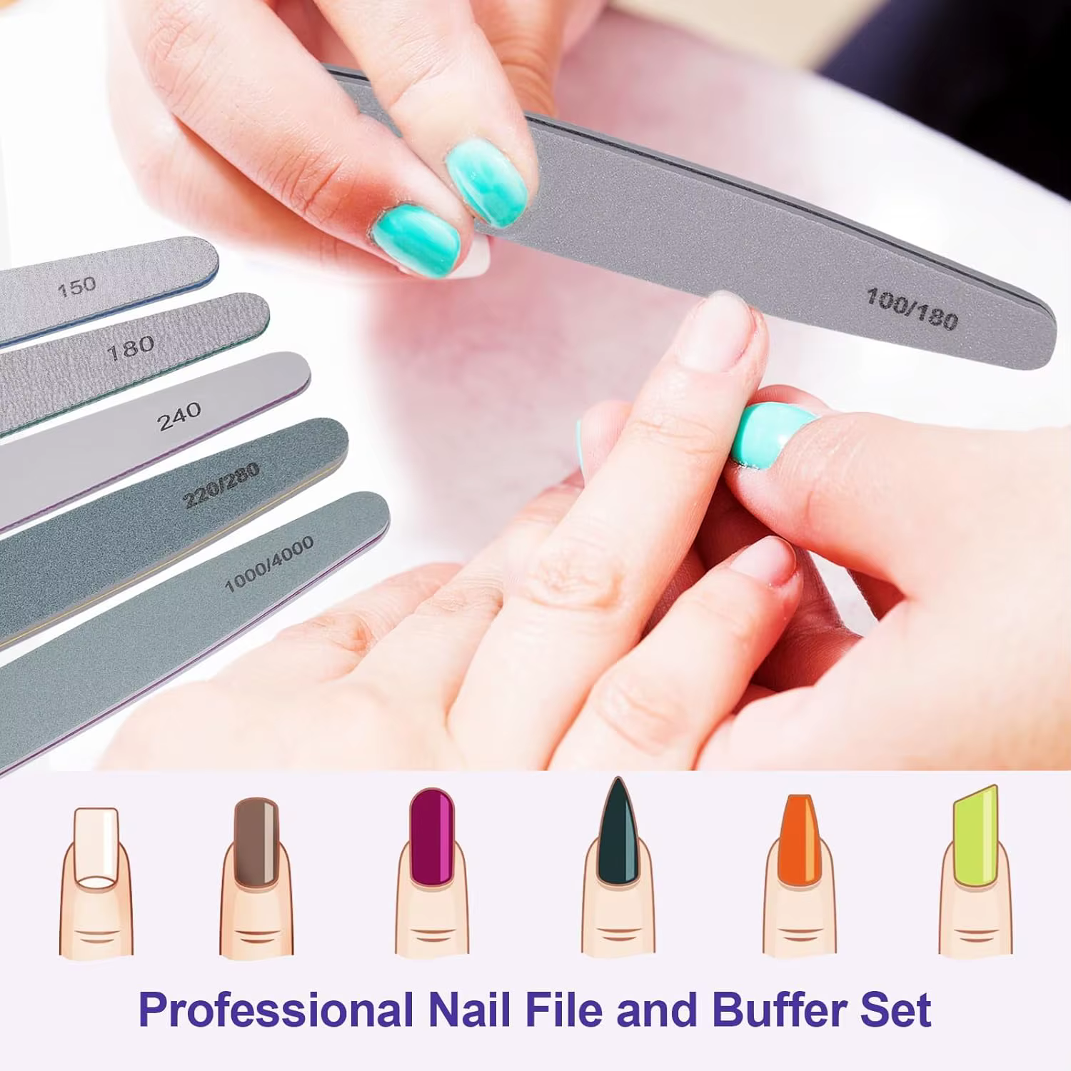 Ensemble de limes à ongles professionnelles
