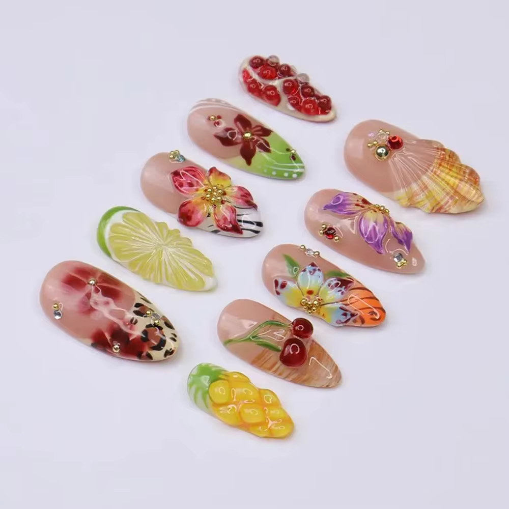 10/30 pièces Faux ongles à presser