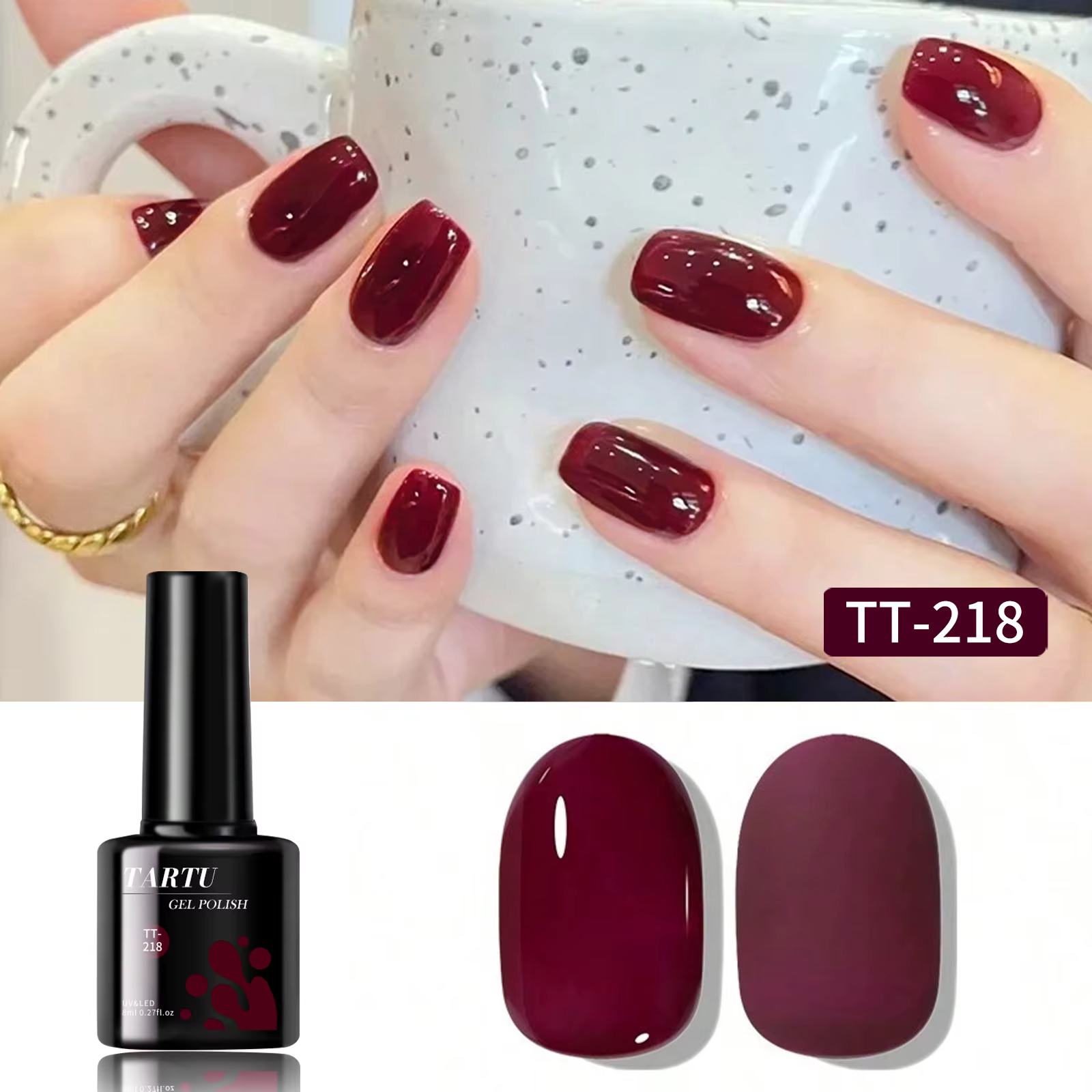 TARTU 8ml Gel Vernis à ongles Rose