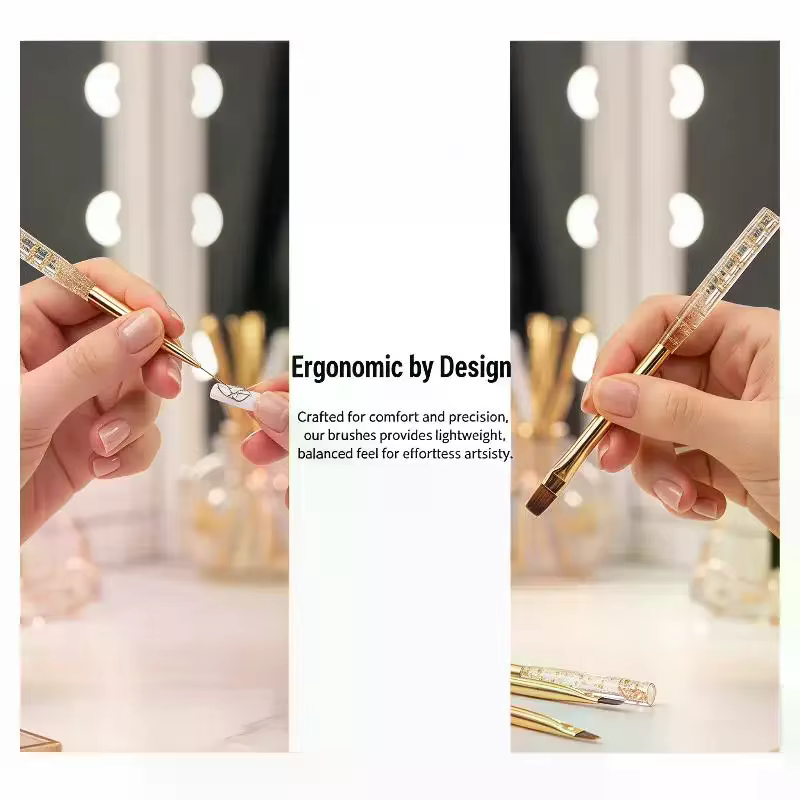 Stylos pour nail art en acrylique compatibles avec le gel UV pour un travail de détail de qualité professionnelle