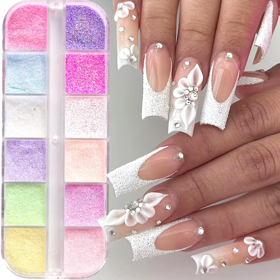 Poudre à ongles estivale 12 grilles
