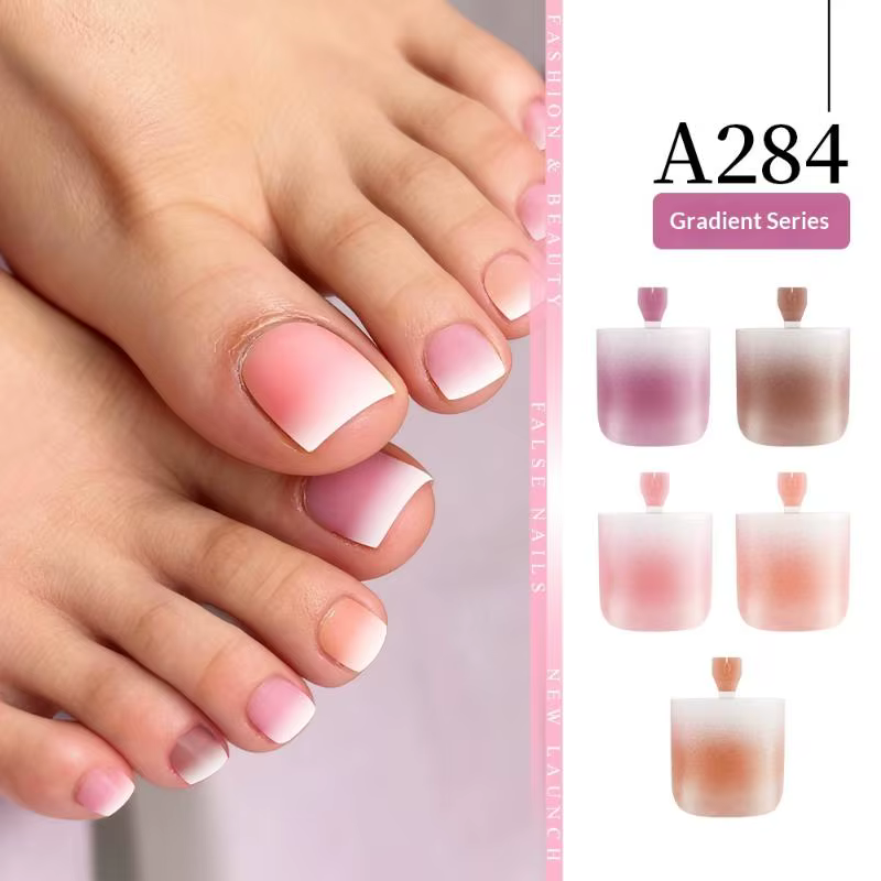 Nouveau lot de 150 faux ongles de pieds français