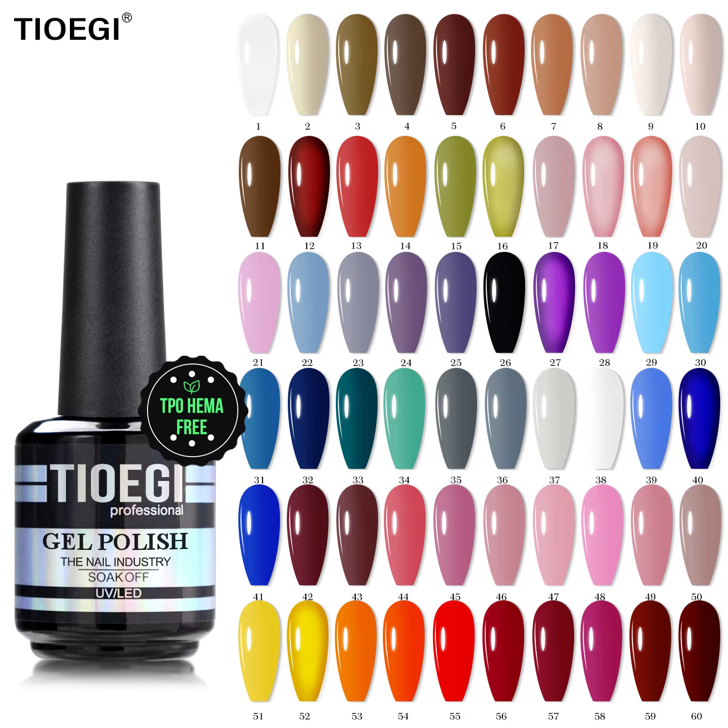 Vernis à ongles semi-permanent TIOEGI TPO HEMA Free Gel 15ml