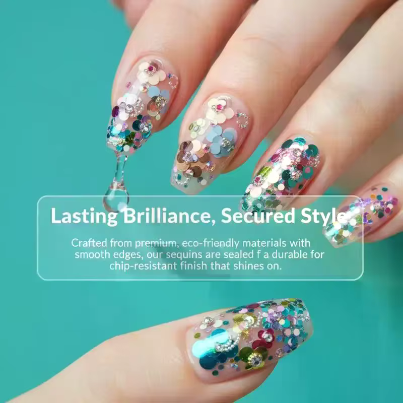 Décorations pour ongles : 12 compartiments de mini-fleurs colorées