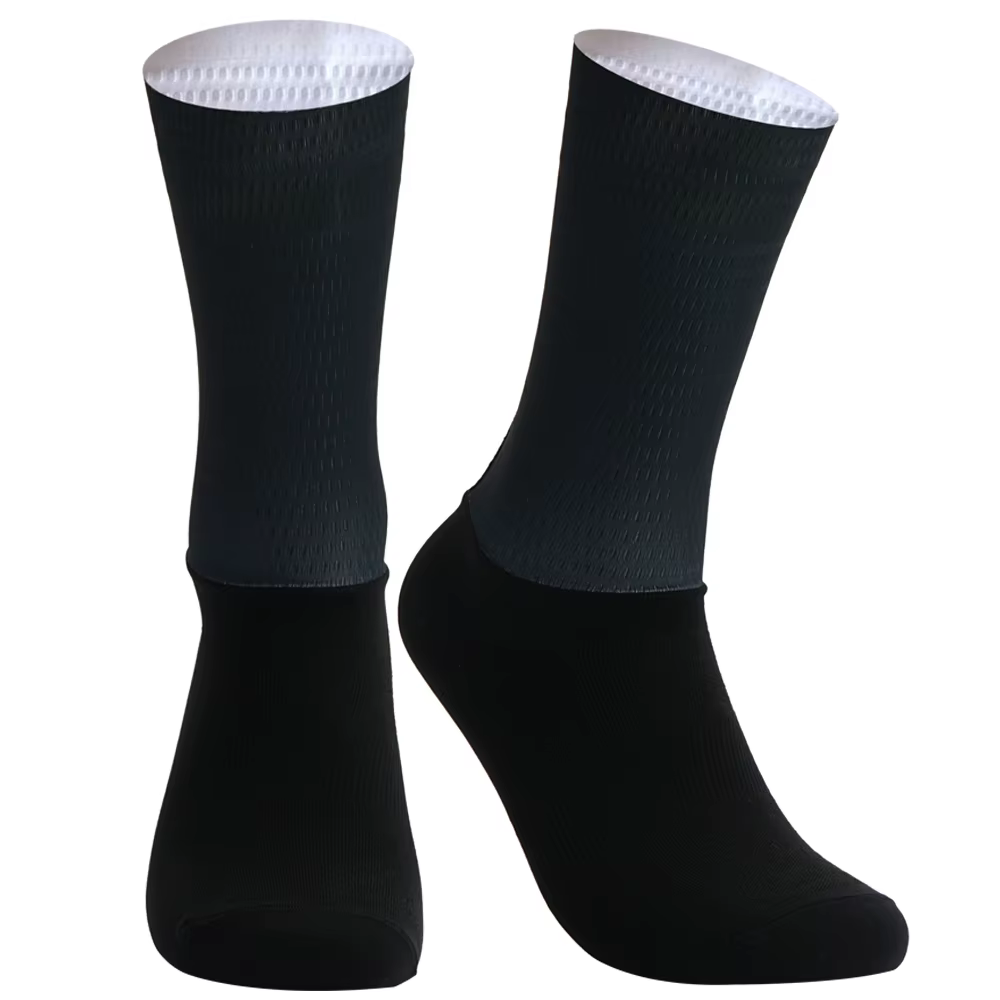 Antidérapant été Aero vélo équipe cyclisme nouvelles chaussettes Gel de silice respirant Pro course chaussettes de sport hommes femmes Calcetines Ciclismo