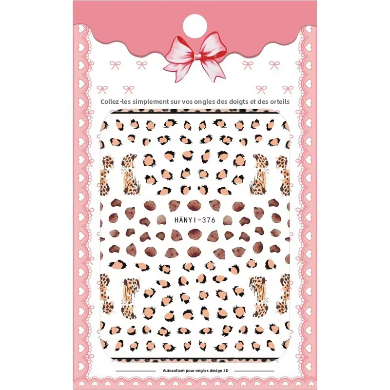 Autocollants pour ongles en forme d'animaux