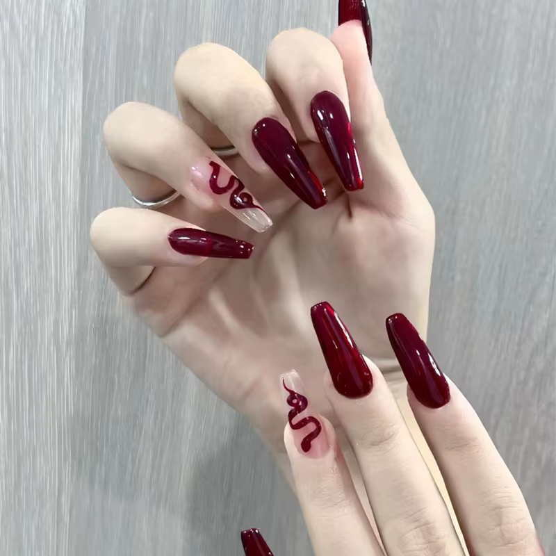 Faux ongles de style vintage français imperméables