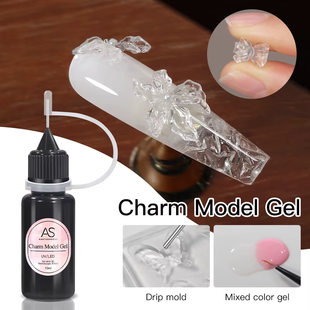AS 10ml 3D bricolage Design Nail Art Gel vernis à ongles Tpo gratuit clair 3D sans essuyage Sculpture modélisation