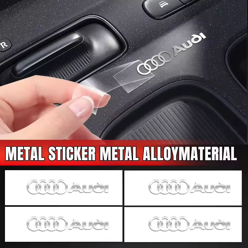 Autocollants créatifs pour emblèmes de voiture, accessoires pour Audi A4 B8 B6 B9 B7 A3 8P 8V 8L A6 C7 C6 C5, autocollants pour tableau de bord et console intérieure