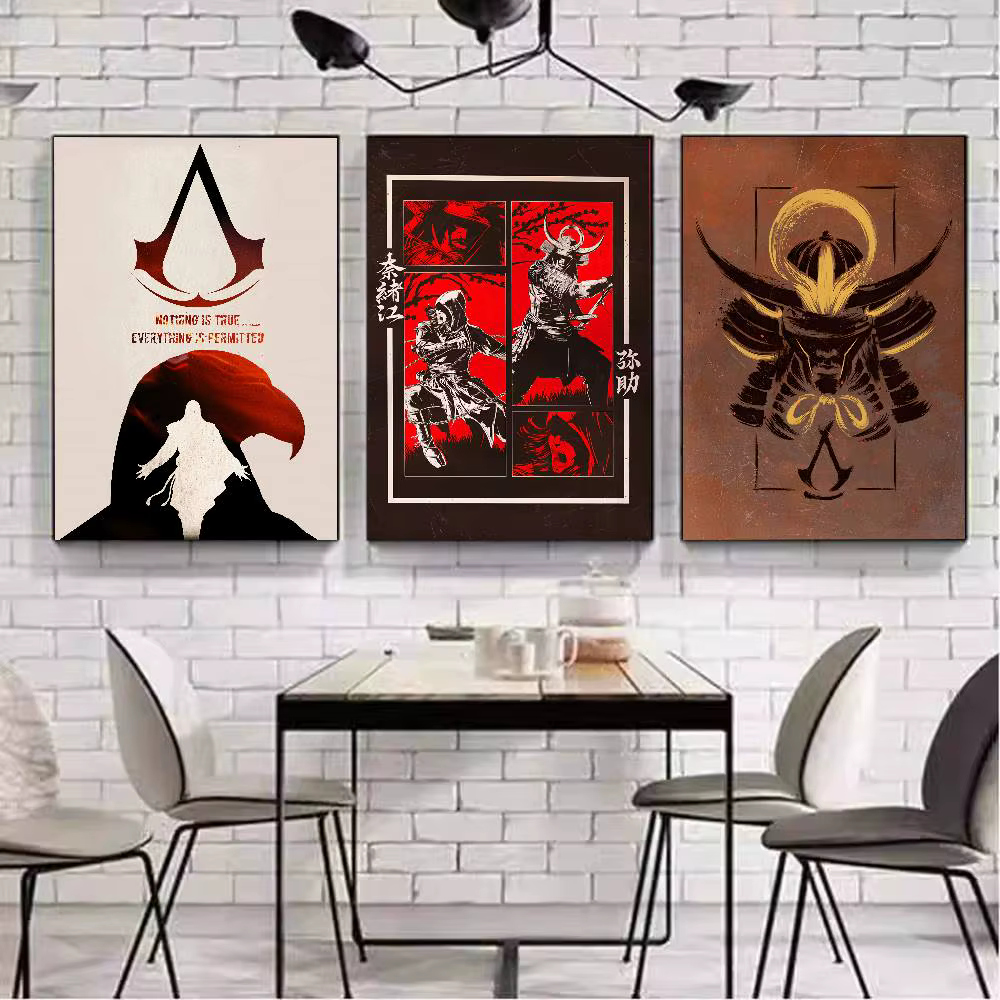 Affiche d'art de jeu vidéo A-AssassinS Creed avec imprimés, décoration de maison, chambre à coucher, salon, cadeau