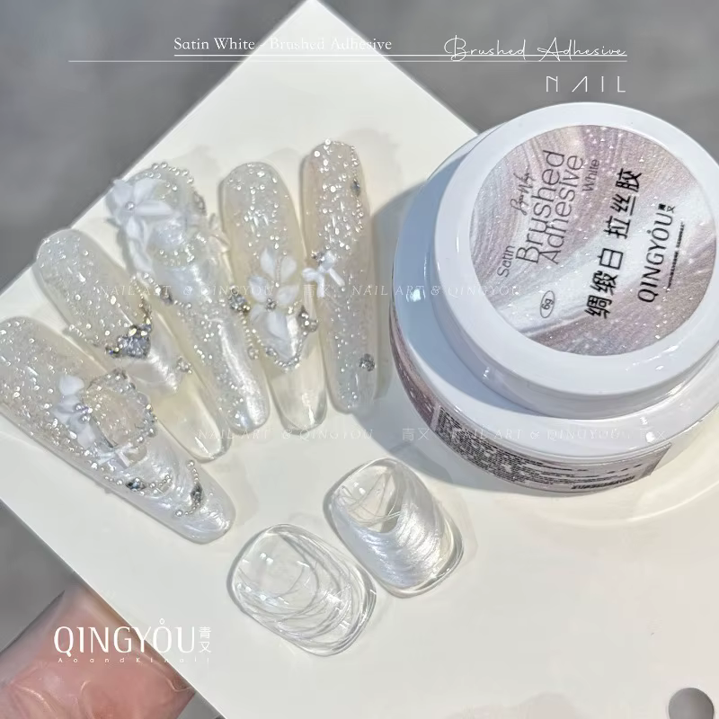 Gel extensible blanc soyeux pour ongles